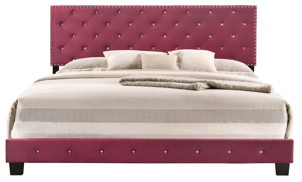 Velvet Upholstered King Bed J9032