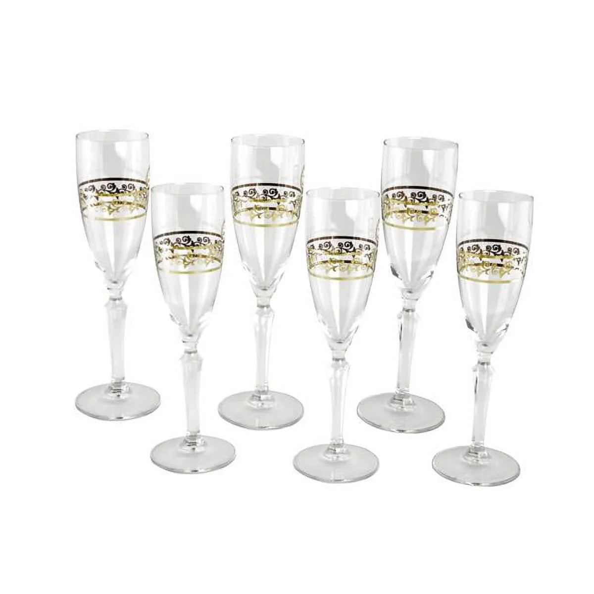 9 in. Flute Glass Set, 6 Piece T18286