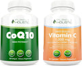 CoQ10 100mg + Vitamin C 1000mg with Rosehip & Acerola Cherry Bioflavonoid Softgels & Capsules F43090