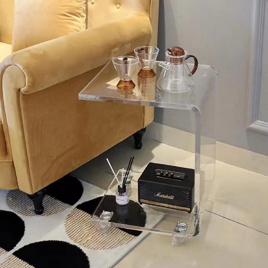 Transparent Acrylic C Shape Sofa Side Table M556