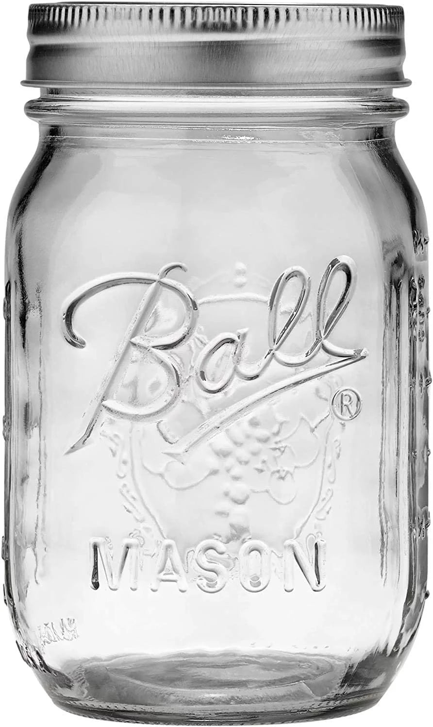 16-oz Mason Jar with Lids and Bands Pack of 24 U879005
