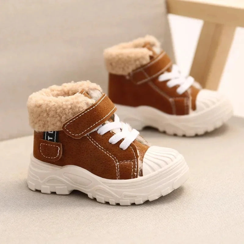 Children Warm Winter Boots Velvet Cotton Waterproof Short Boots V276109