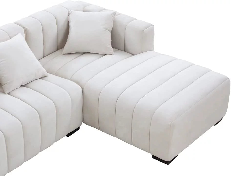 139" L Shaped Sectional Sofa with Ottoman E331