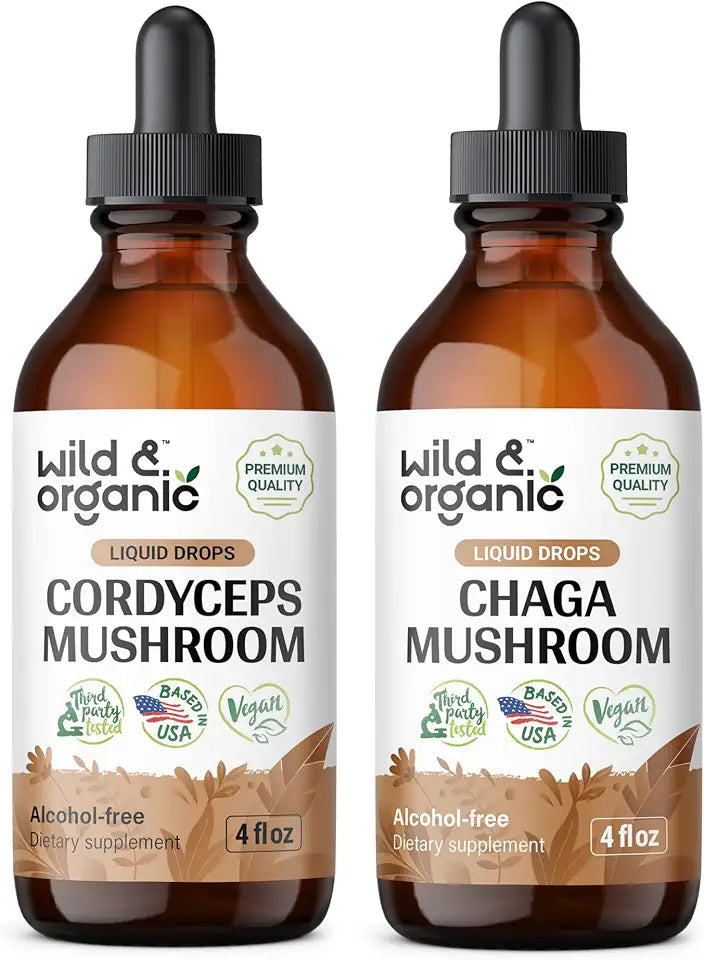 Cordyceps Tincture 4 fl oz & Chaga Mushroom Tincture 4 fl oz N99664