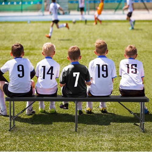 White 6 Feet Plastic Folding Bench 2 Pack N8693