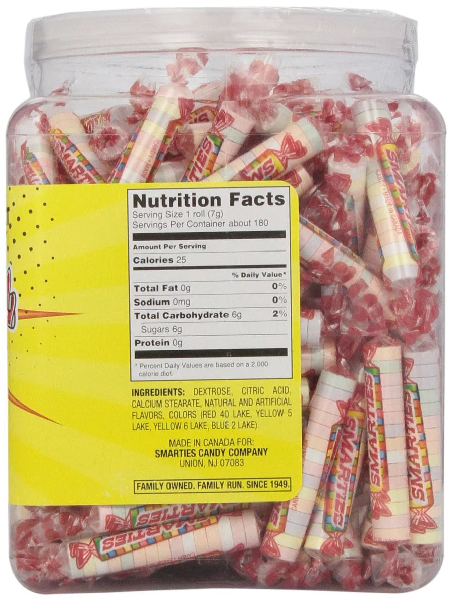 Smarties Candy Rolls 180 Count N4368