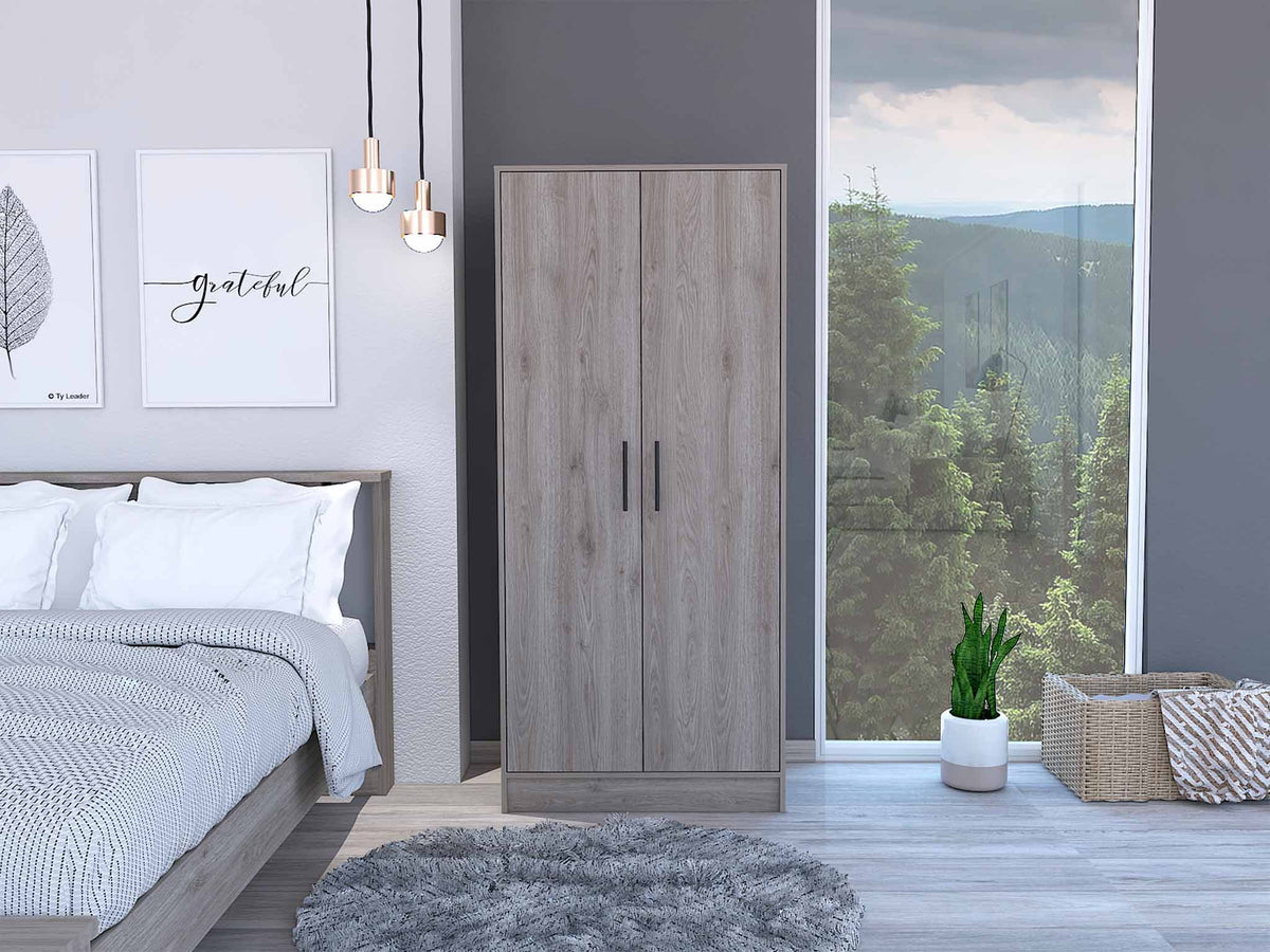 Light Grey Manufactured Wood Armoire O912252