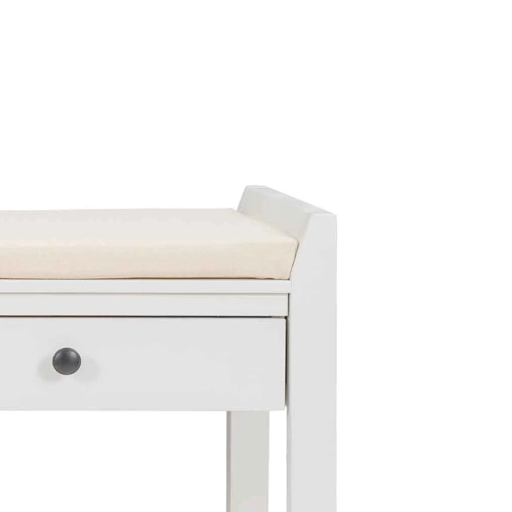 Wood Storage Bench with Cushion and 2 Drawers L323