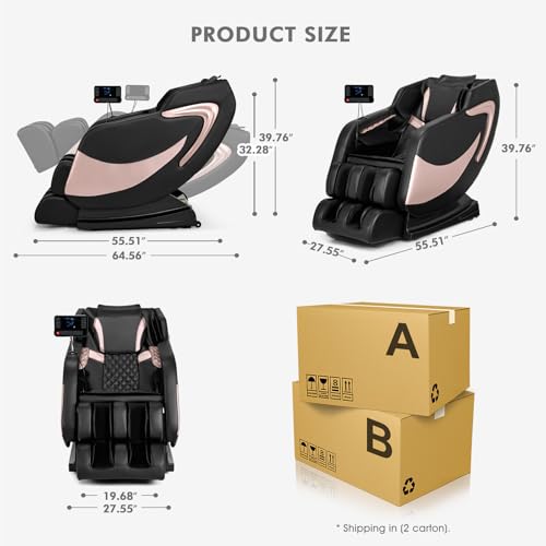 Full Body Zero Gravity Shiatsu Massage Recliner with Heat and Airbags T273661