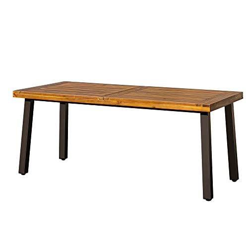 Acacia Wood Dining Table with Iron Legs R617