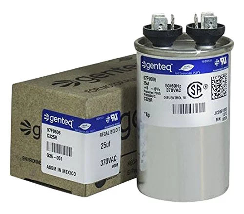 25 UF MFD 370 Vac Round Capacitor Y9113