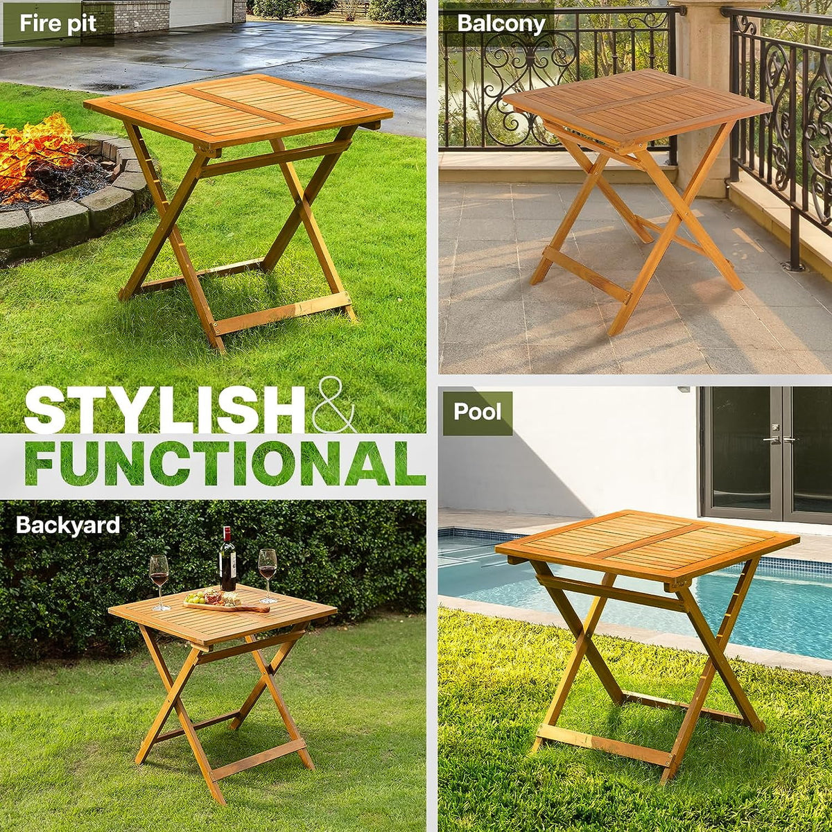 Acacia Wooden Folding Bistro Table G7474