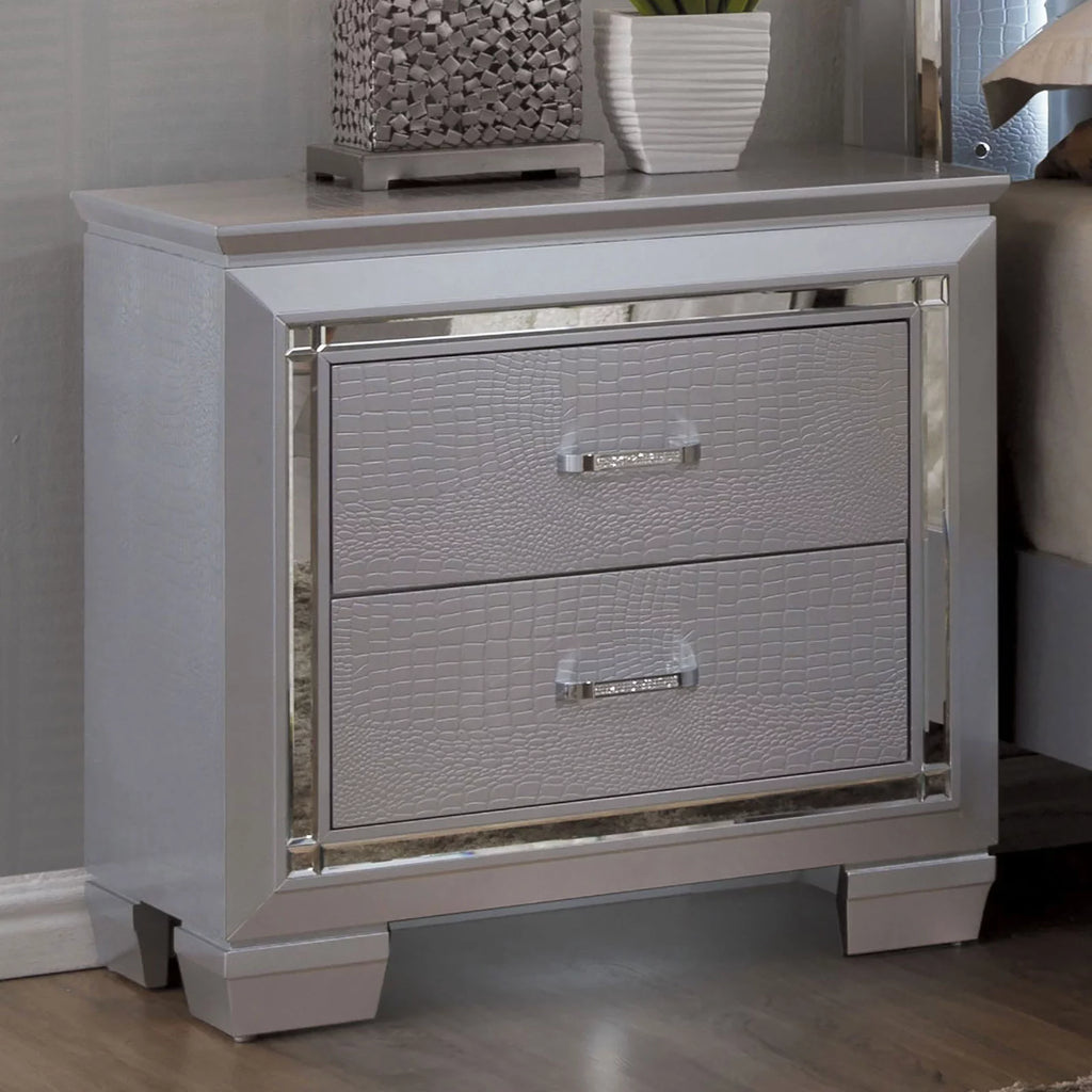 5pc Eastern King Size Bed with Dresser Mirror Nightstands C902119