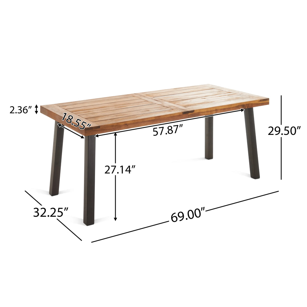 Acacia Wood 7 Piece Dining Set F5197