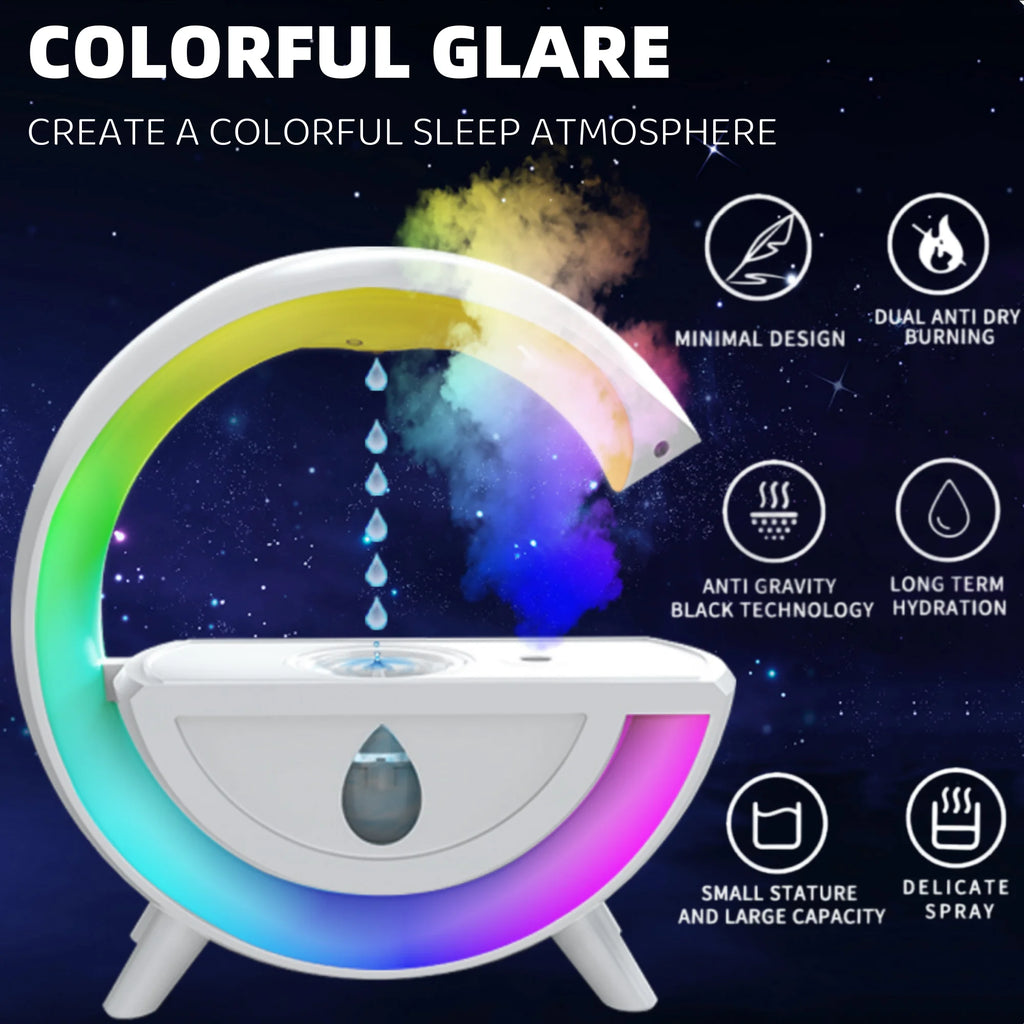 USB Charging 350ML Humidifier with 7 Colors Light J651