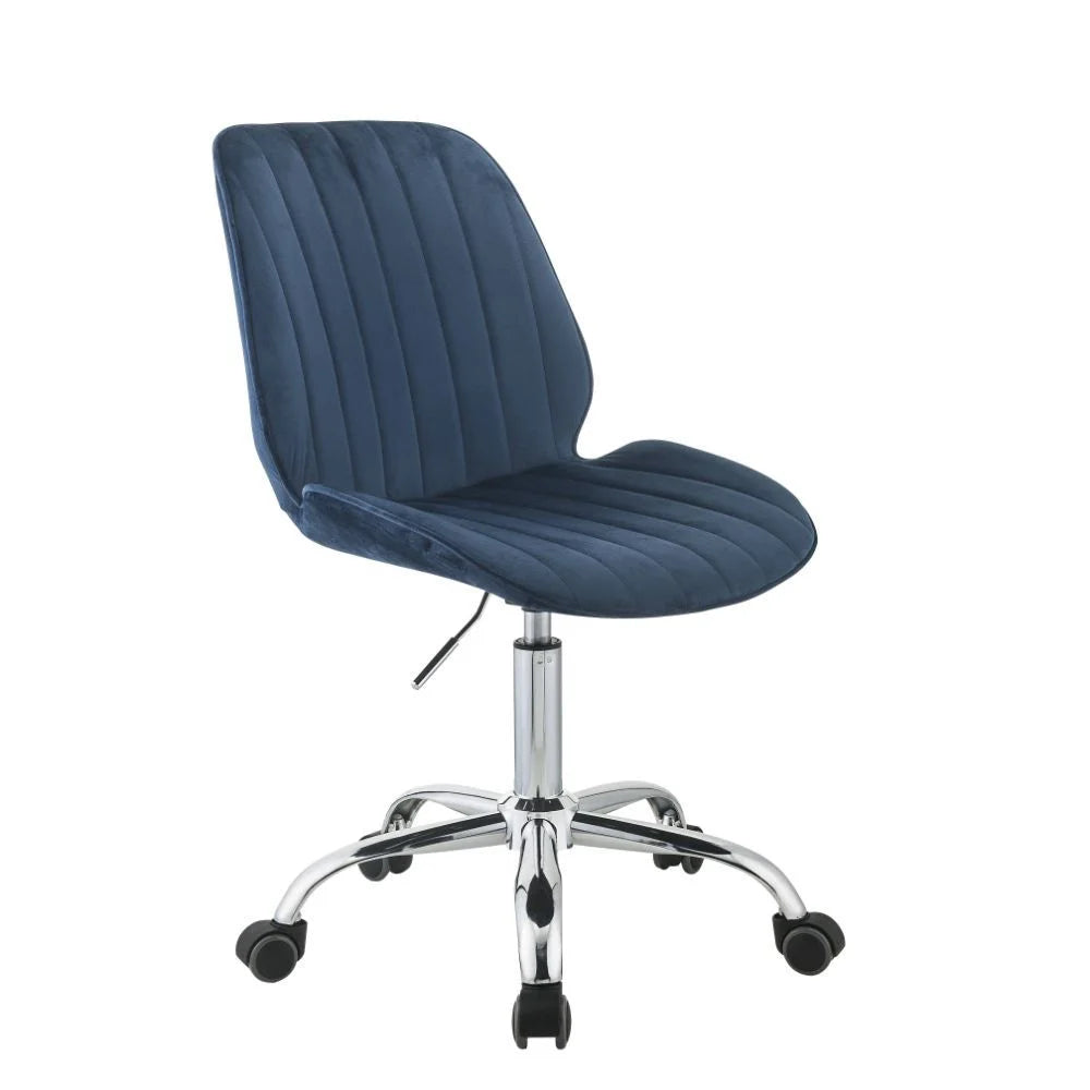 Twilight Blue Velvet Office Chair K86927