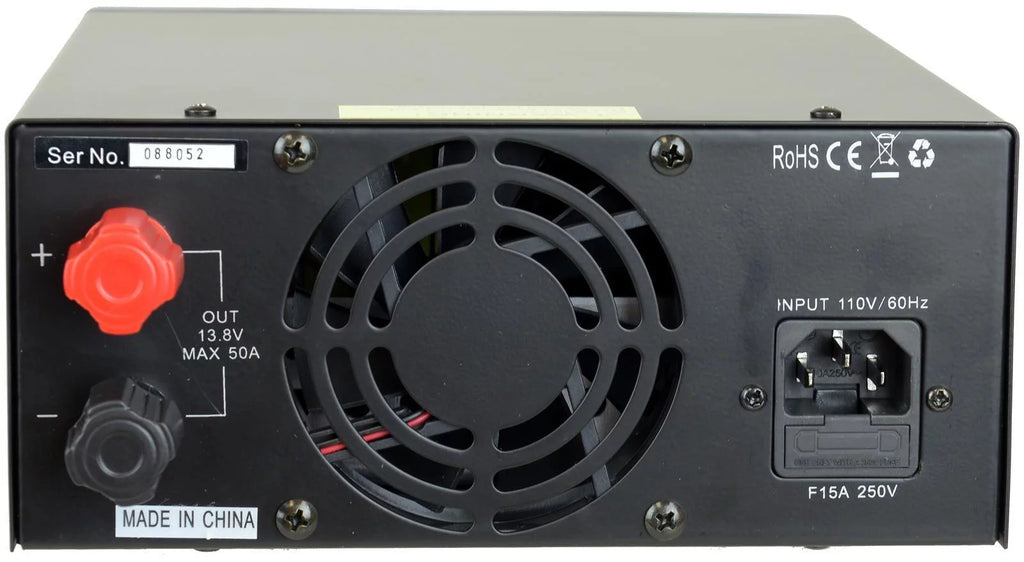 50 Amp 13.8V Analog DC Power Supply with Cigarette Plug O540227