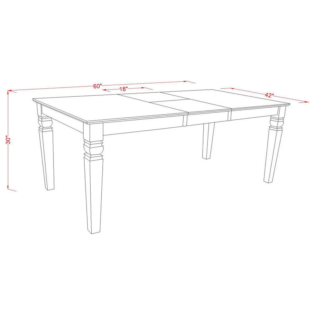 Black 5 Piece Rectangular Kitchen Table Set R89756