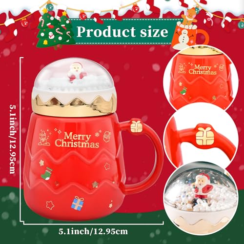 17.6 oz Ceramic Christmas Mug with Lid R189