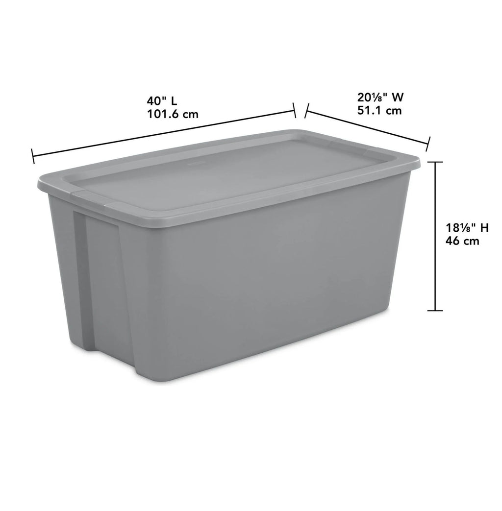 50 Gallon 2 Pack Extra Large Plastic Storage Tote with Lids K794