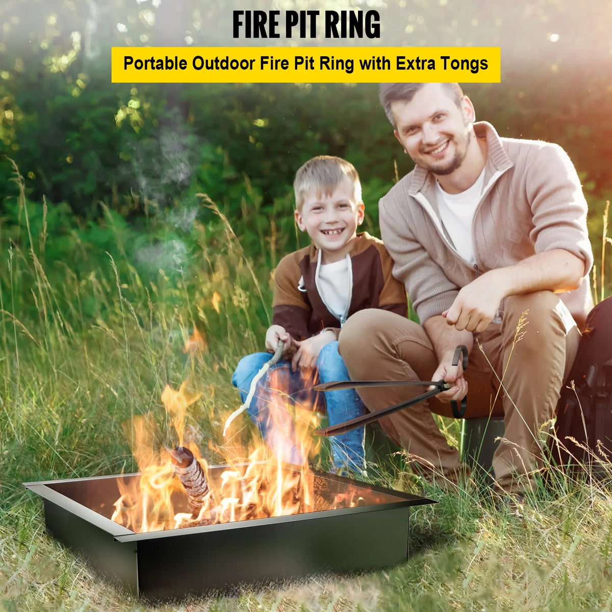 30" Square Heavy Duty Steel Fire Pit Ring K4390