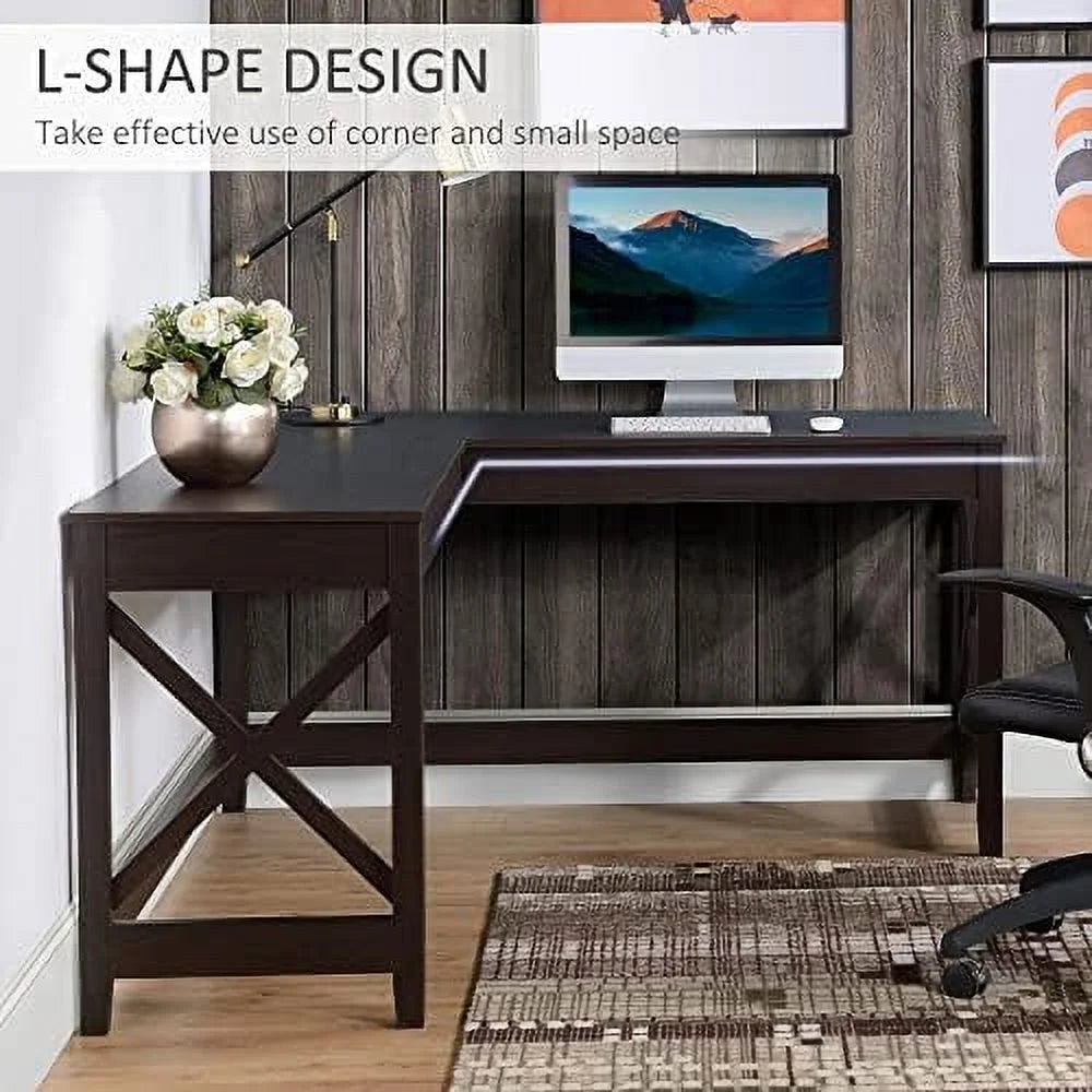 57" L-Shaped Corner Desk V751093