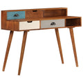 Acacia Wood Writing Desk with 4 Drawers M837530
