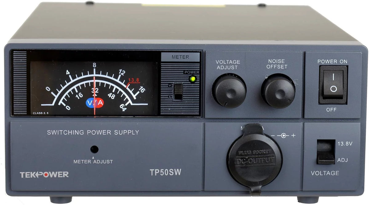 50 Amp 13.8V Analog DC Power Supply with Cigarette Plug O540227