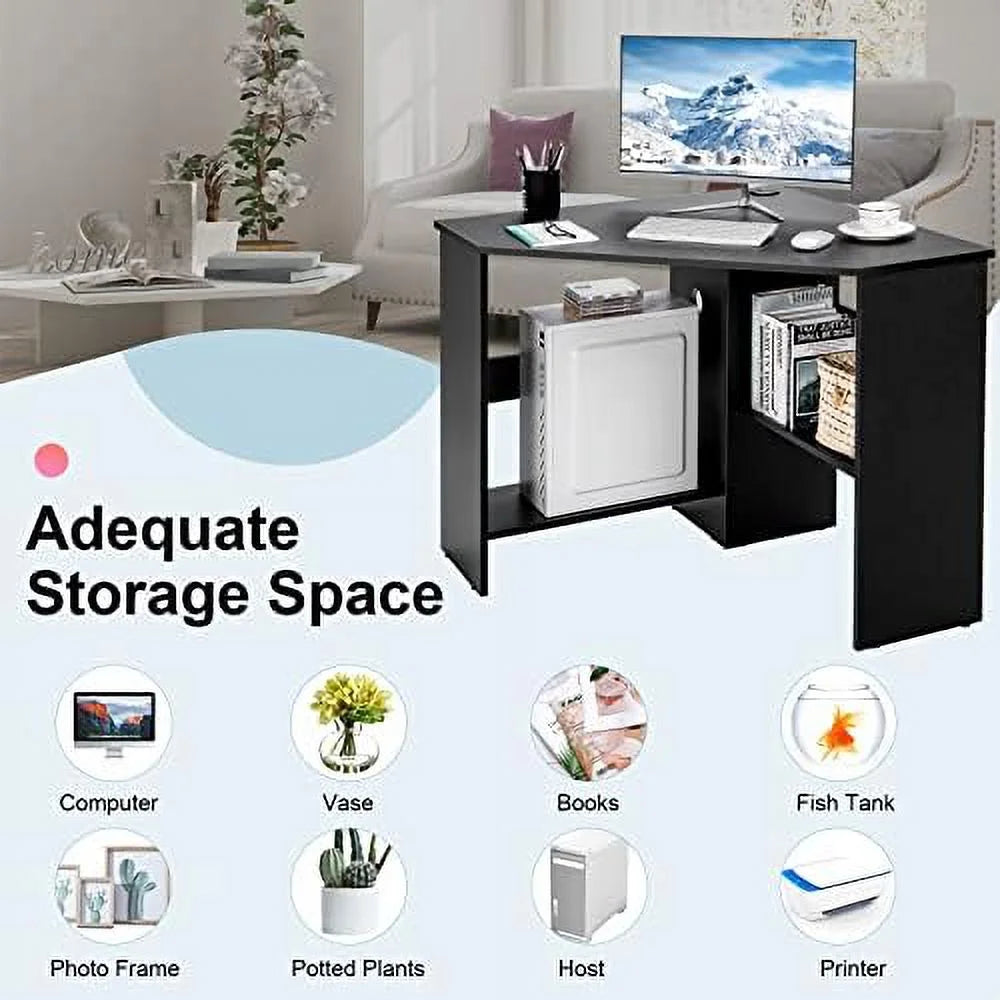 Corner Desk with Shelves N123