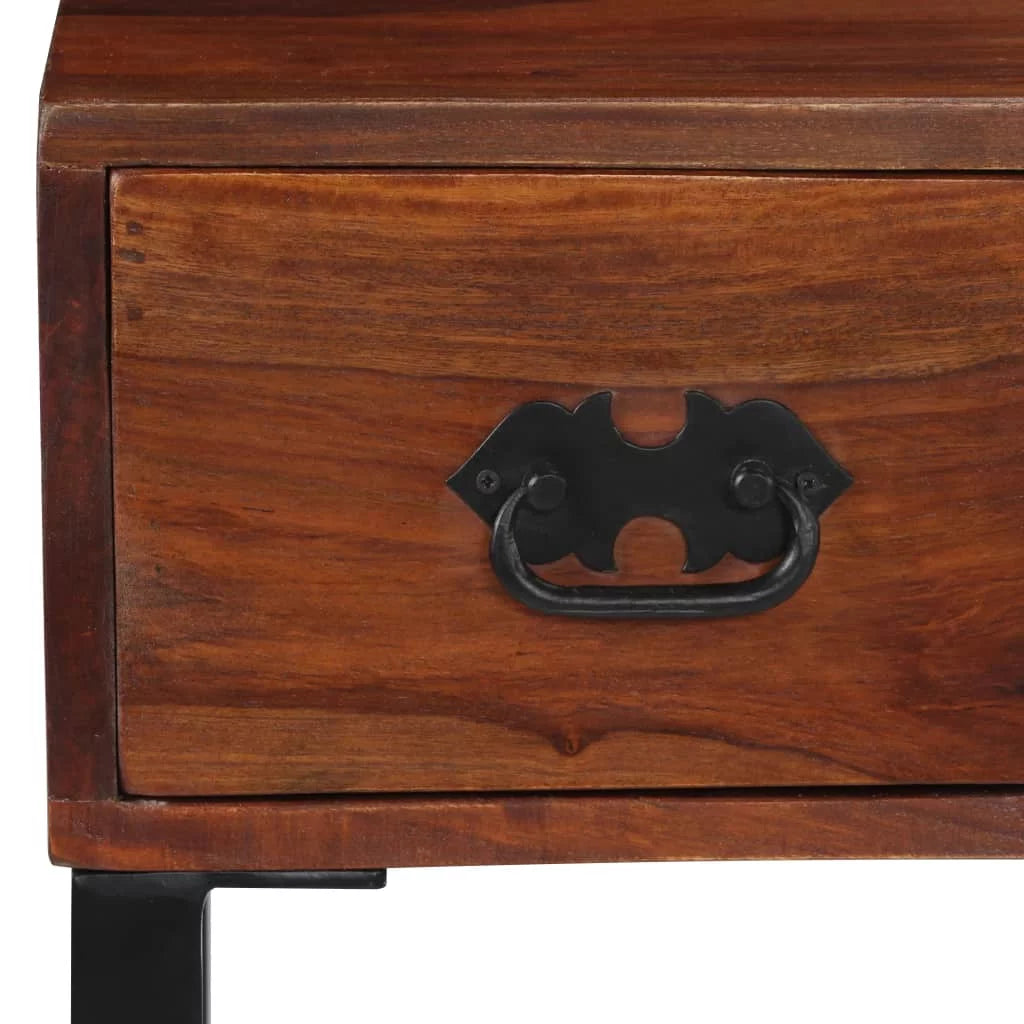 Solid Sheesham Wood and Real Leather Desk C5754