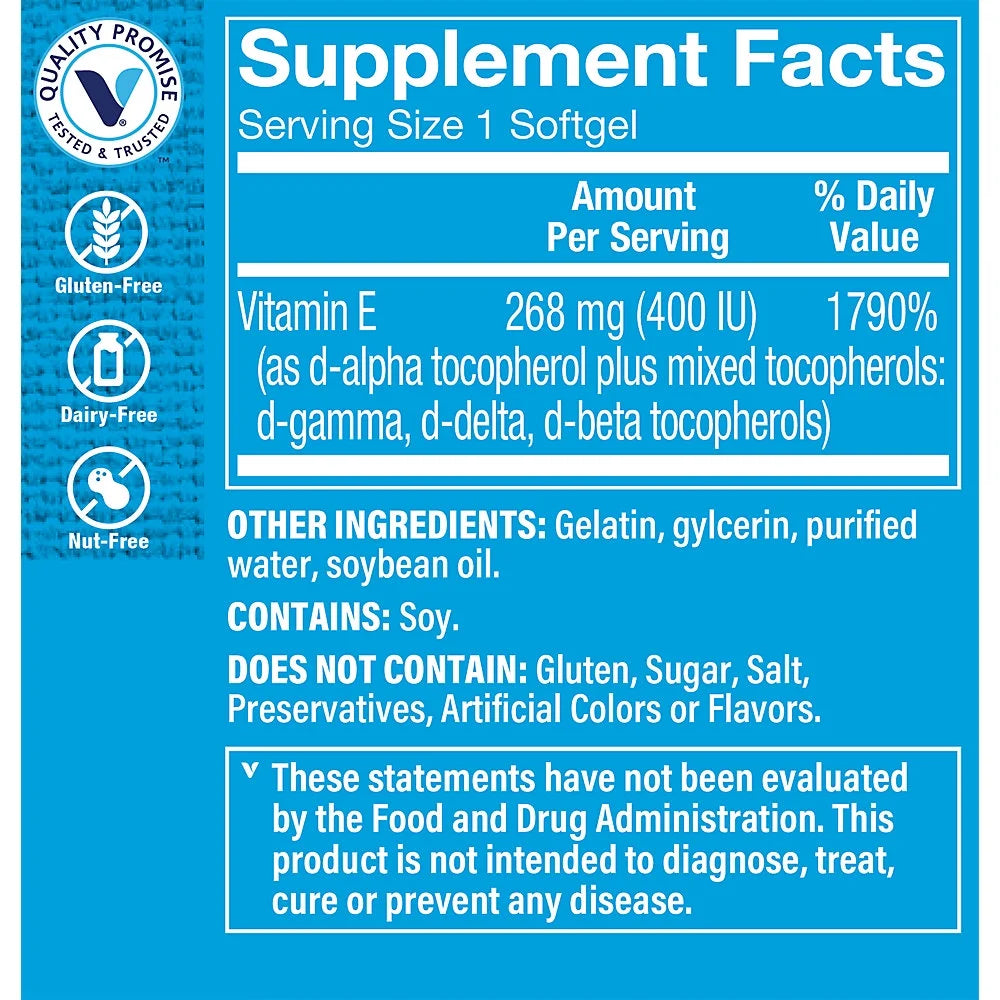 Vitamin E 400IU 120 Softgels N800528