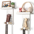 2-Pack Guitar Wall Mount Hanger with Shelf & Pick Holder E841469