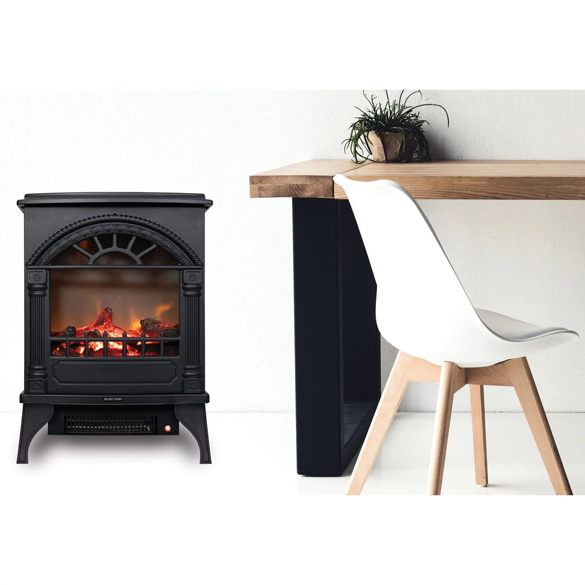 16" Freestanding Electric Fireplace Stove Heater U32045