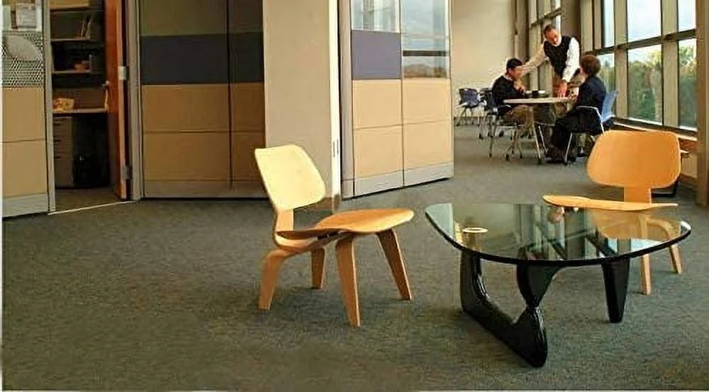 Black 2 Pieces Interlocking Solid Ash Wood Coffee Table Feet P145936