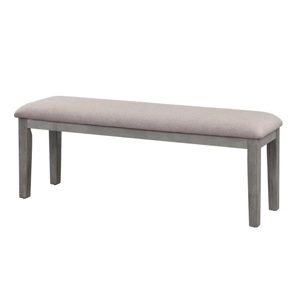 Gray Fabric Upholstered Wooden Bench S2234