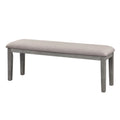 Gray Fabric Upholstered Wooden Bench S2234