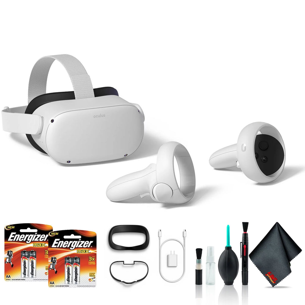 128GB VR Headset Bundle with Batteries and Cleaning Kit G650