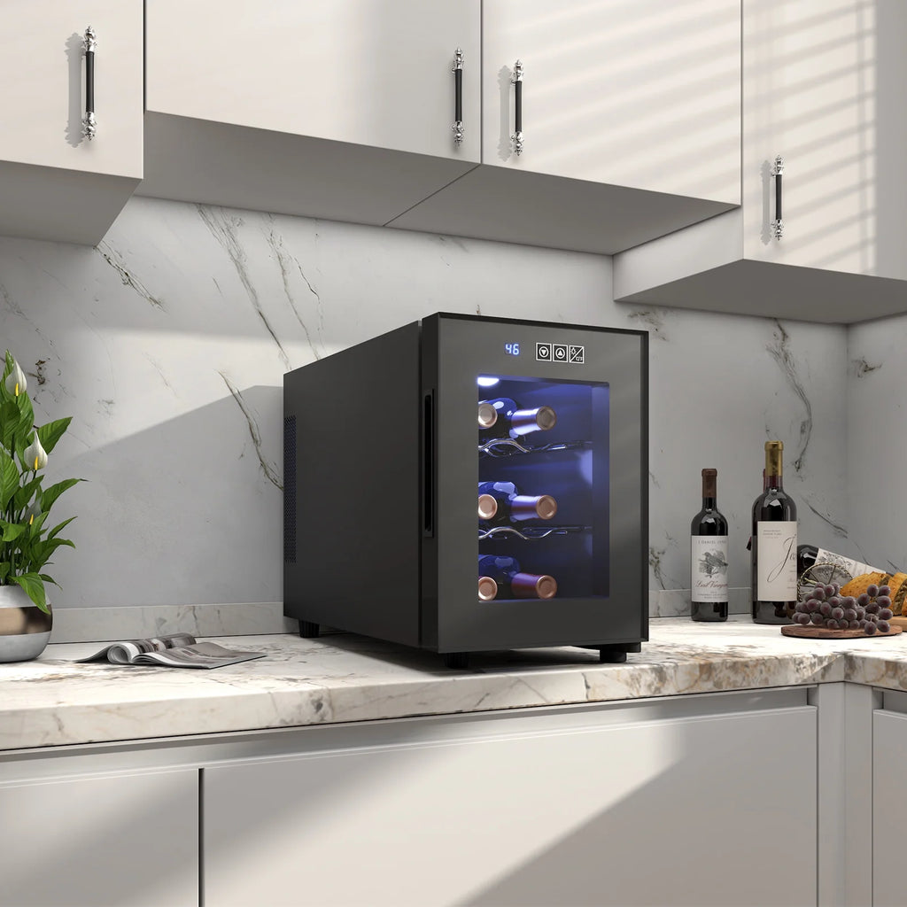 6 Bottle Wine Cooler with Digital Temperature Control U9177