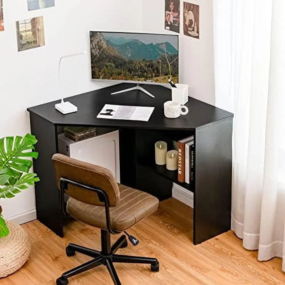 Corner Desk with Shelves N123