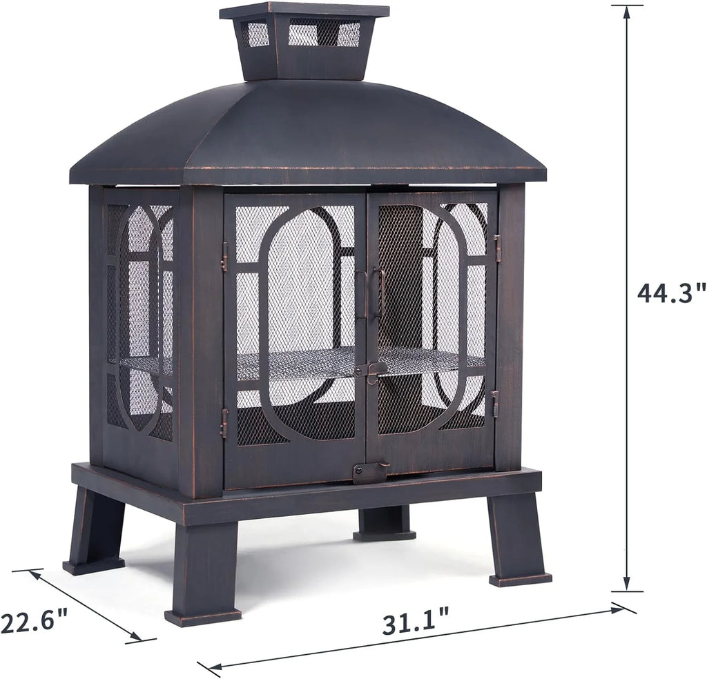 45 Inch Wood Burning Fire Pit with Grill Grate M540