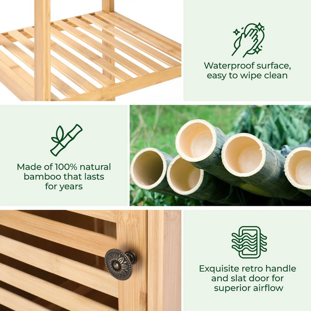 Bamboo 5 Tier Bathroom Storage Shelf G6605
