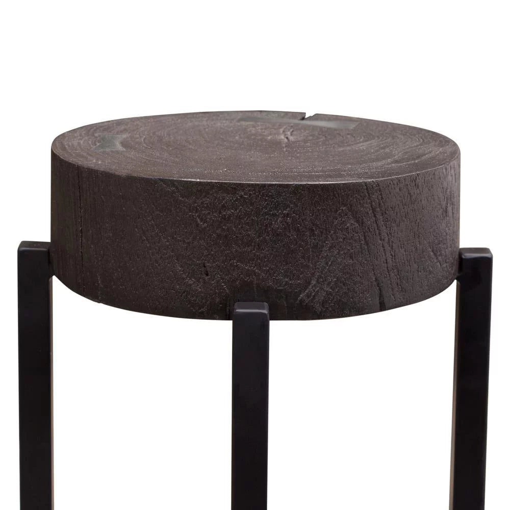 Espresso Accent Table with Mango Wood Top I66992