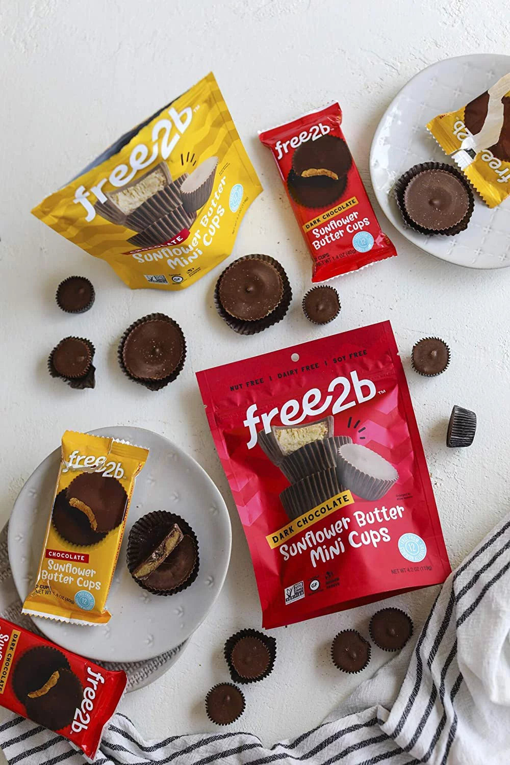 Chocolate Sun Cups Minis Gluten-Free Dairy-Free Nut-Free Soy-Free 4.2 Oz Pack of 6 X355