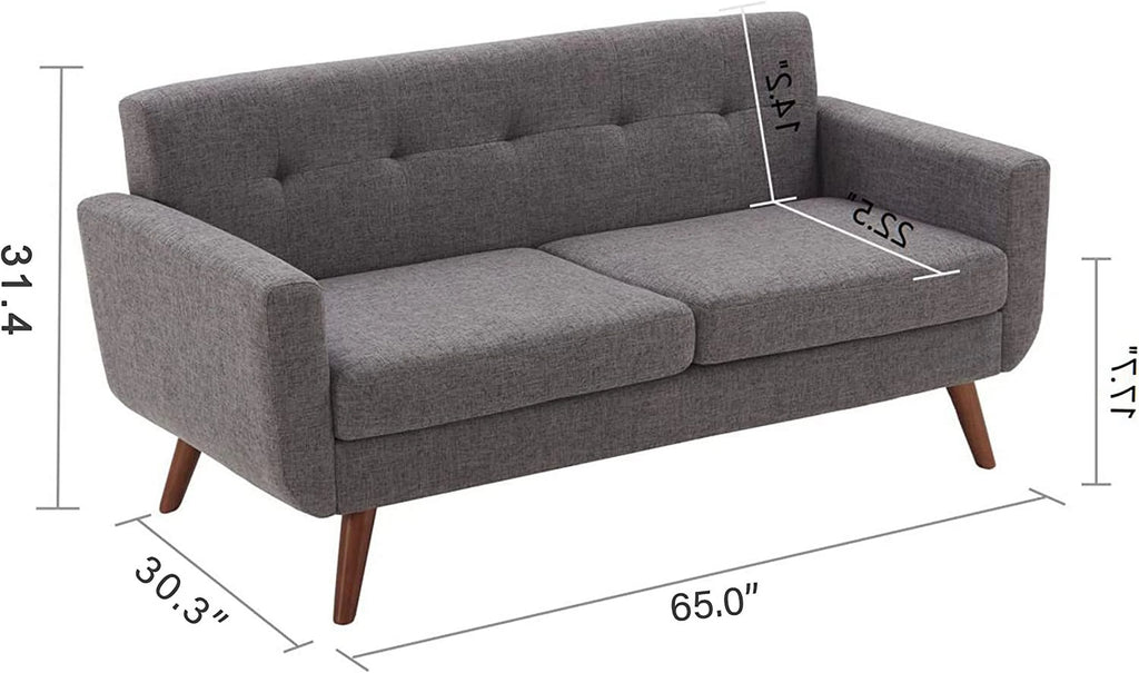 65" Loveseat Sofa Button Tufted Upholstered X2891