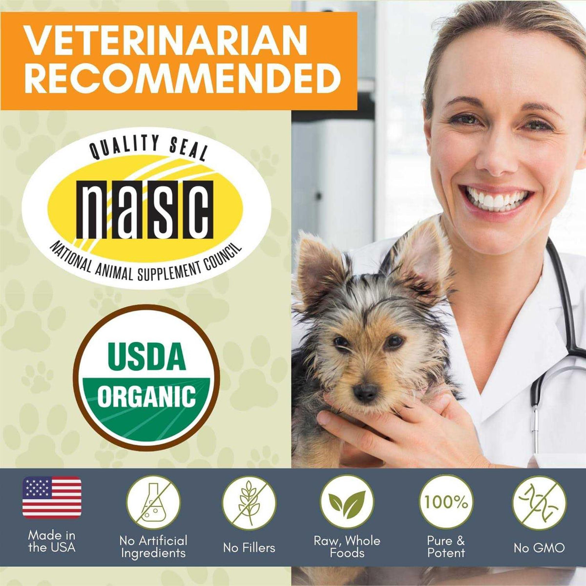 Organic Pumpkin Supplement for Dogs N520726