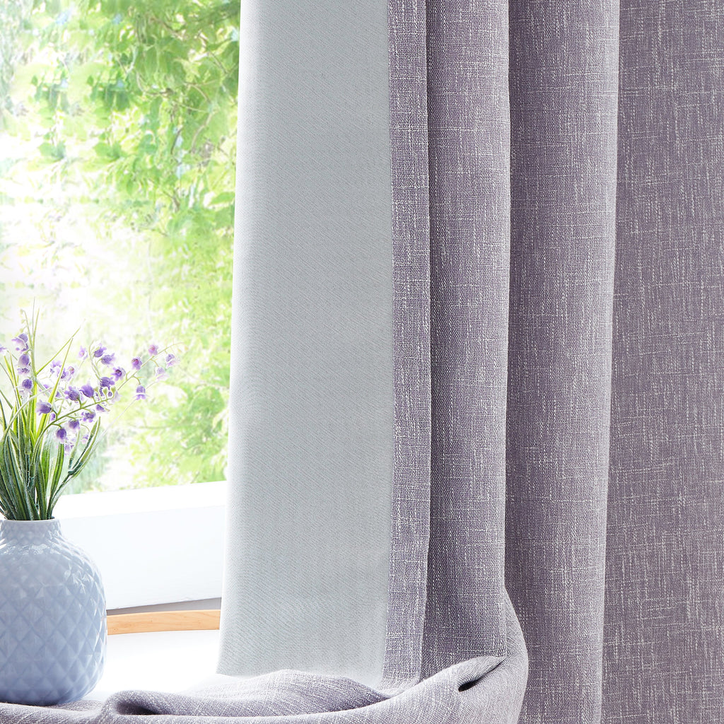 100% Blackout Linen Texture Curtain Panels 50"x95"x2 U556205