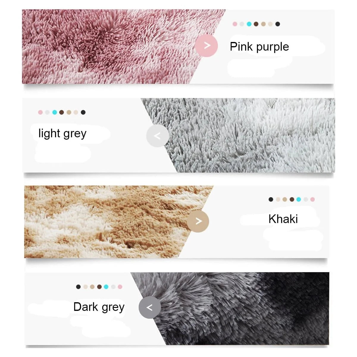 Super Soft Indoor Modern Rugs, Anti-Skid Washable, Dark Grey E58953