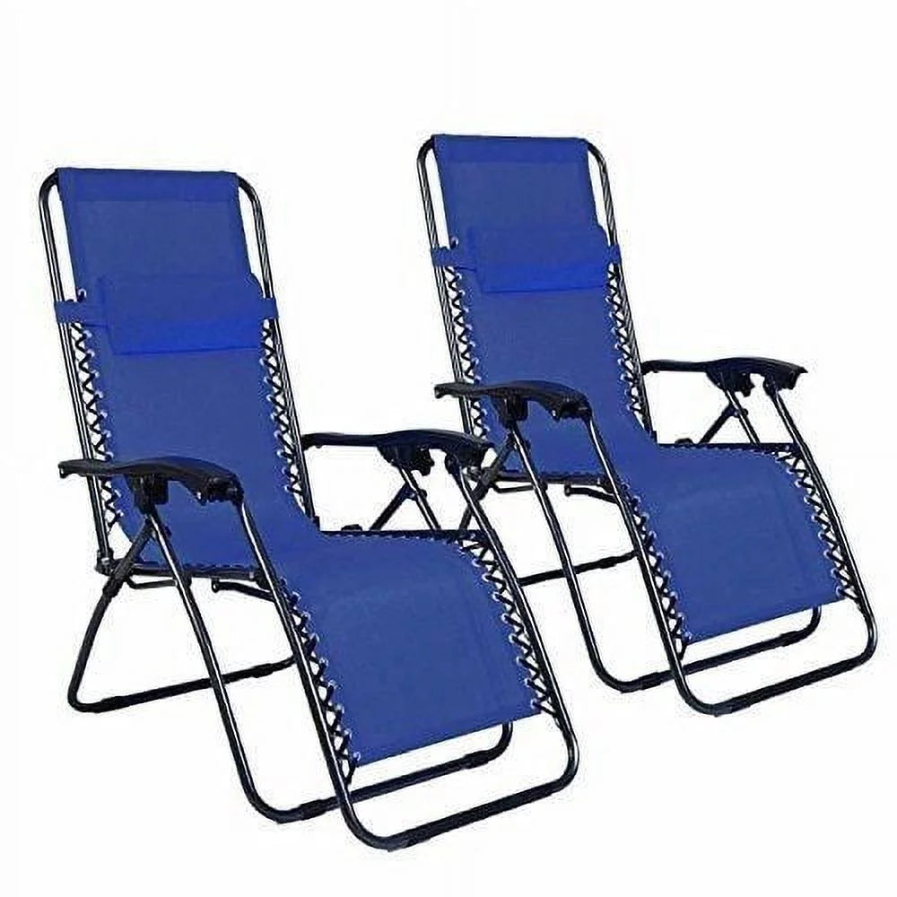 Blue Zero Gravity Chair Set of 2 Y1605