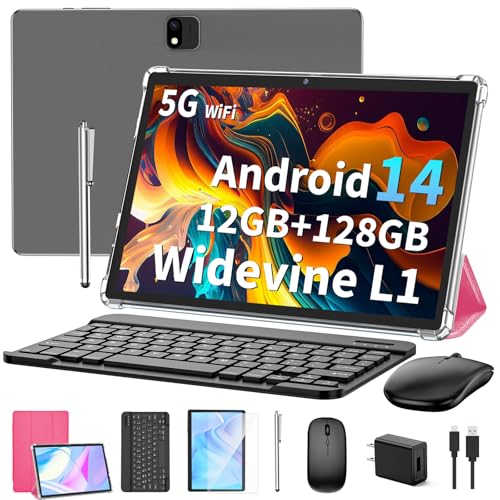 Black 10 Inch 2-in-1 Tablet with Keyboard, Case, Mouse & Stylus N528