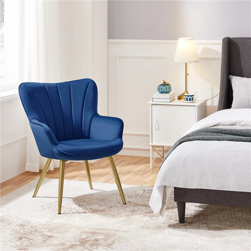 Blue Velvet Upholstered Accent Chair U975